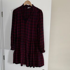 GAP Red and Black Plaid Dress